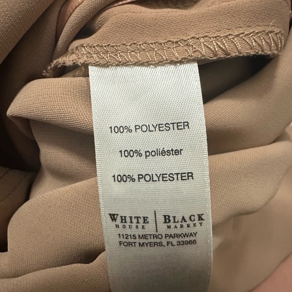 White House Black Market Tan Sleeveless Dress with pockets size 4 - Picture 7 of 11